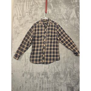 BLUESUR+ Men's Plaid Long Sleeve Button Up Shirt Size Medium